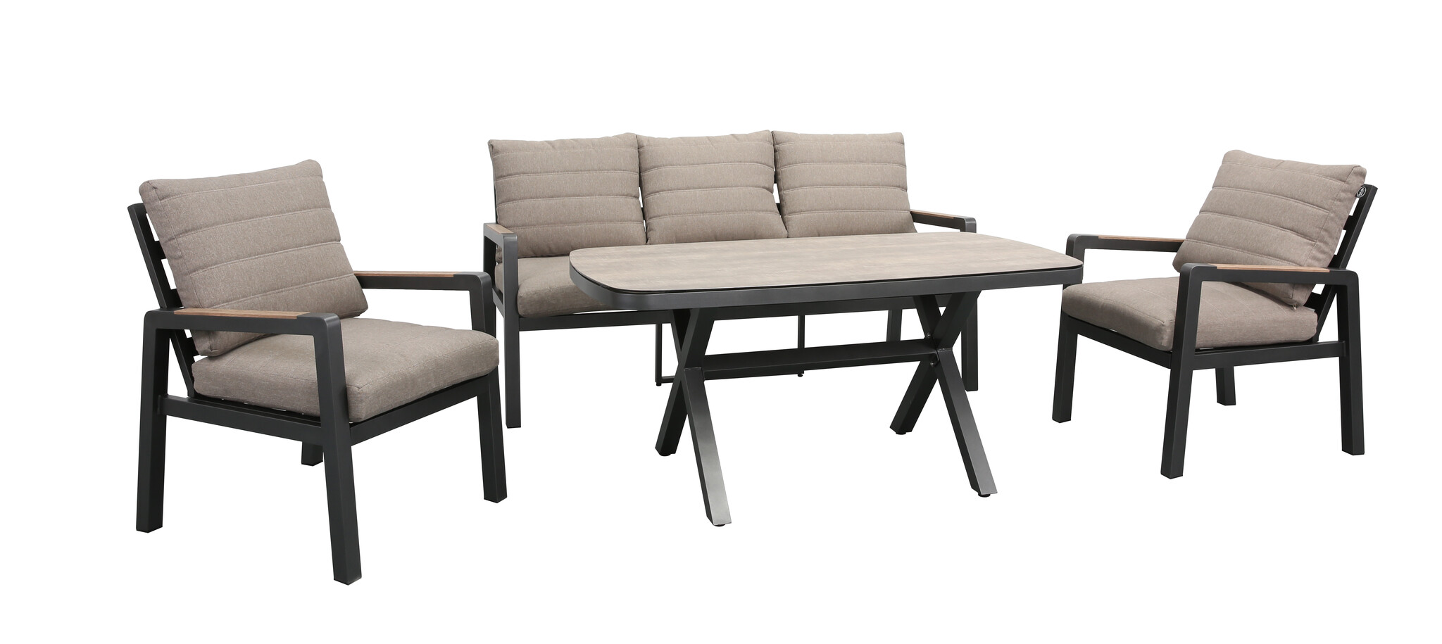 ZOMER-Sens-Line - Donna Loungeset 4-delig - Aluminium