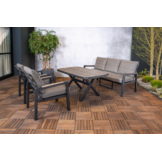 ZOMER-Sens-Line - Donna Loungeset 4-delig - Aluminium