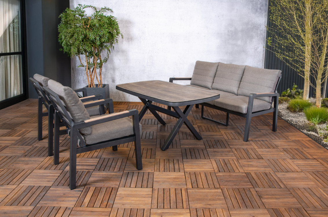 ZOMER-Sens-Line - Donna Loungeset 4-delig - Aluminium