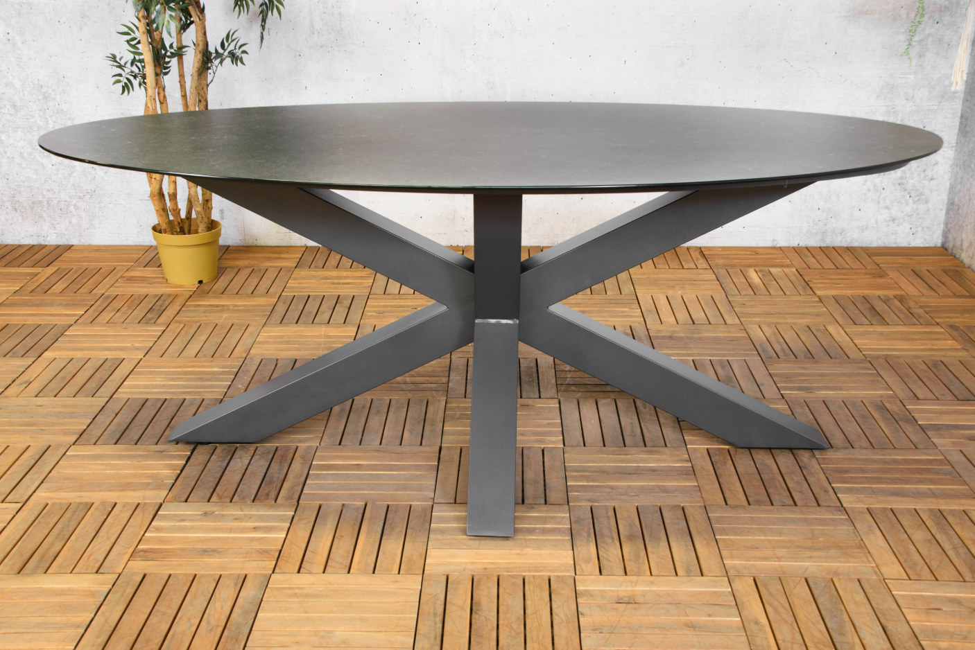 ZOMER-Sens-Line - Donna Ovale Tuintafel - 220x100cm - Keramiek