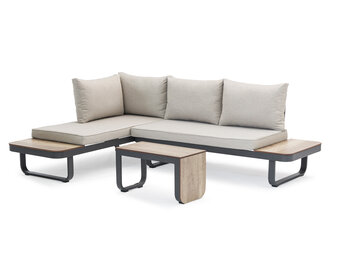 ZOMER-Sens-Line - Palmos Loungeset - Multifunctioneel - Aluminium - Taupe