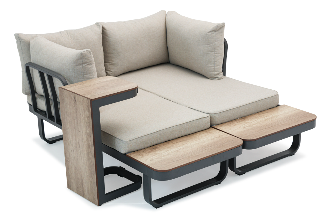 ZOMER-Sens-Line - Palmos Loungeset - Multifunctioneel - Aluminium - Taupe
