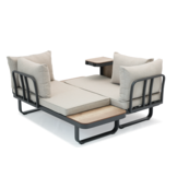 ZOMER-Sens-Line - Palmos Loungeset - Multifunctioneel - Aluminium - Taupe