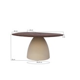 Brix - Salontafel Marron - Beige - Mangohout - 86 cm