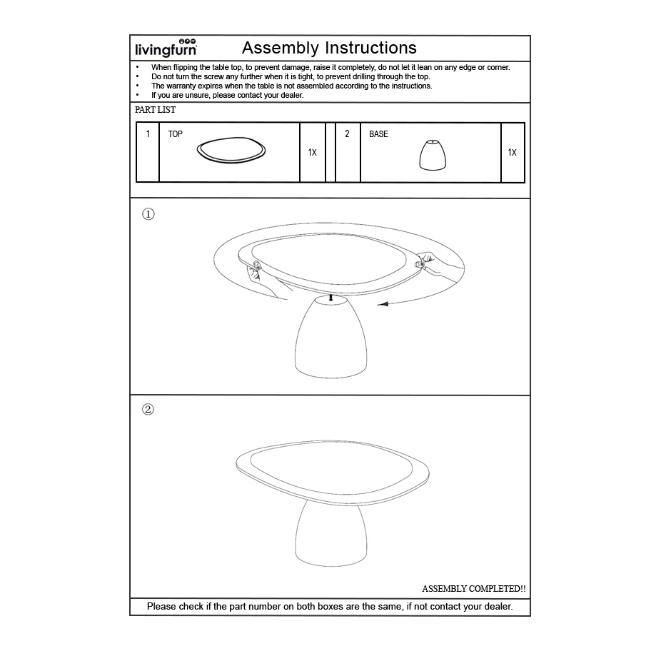 Brix - Salontafel Marron - Beige - Mangohout - 86 cm