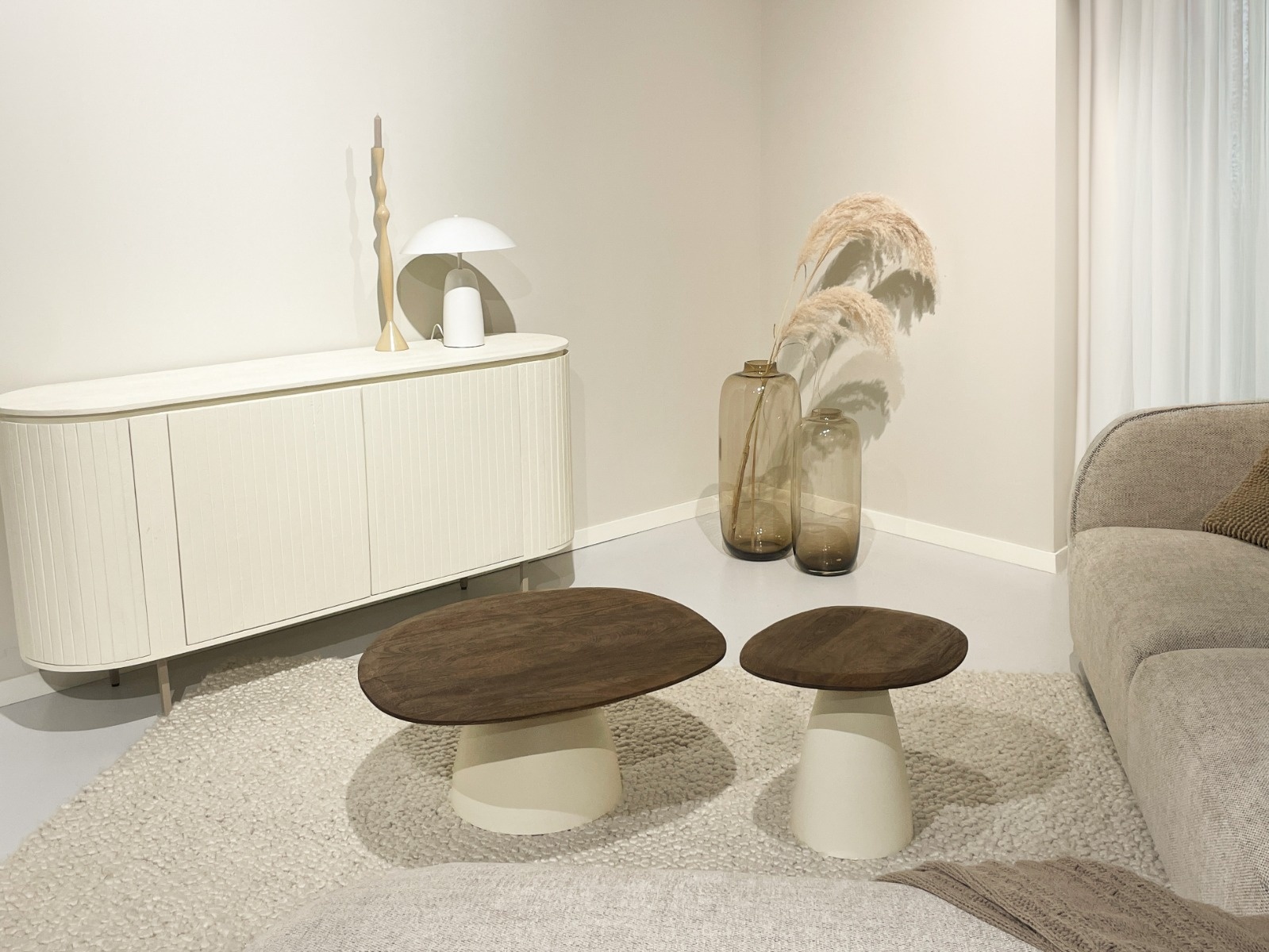 Brix - Salontafel Marron - Beige - Mangohout - 50 cm