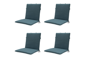 Madison -  Stapelstoelkussen Sea blue canvas eco+ - Ca. 97x49 cm - Set van 4