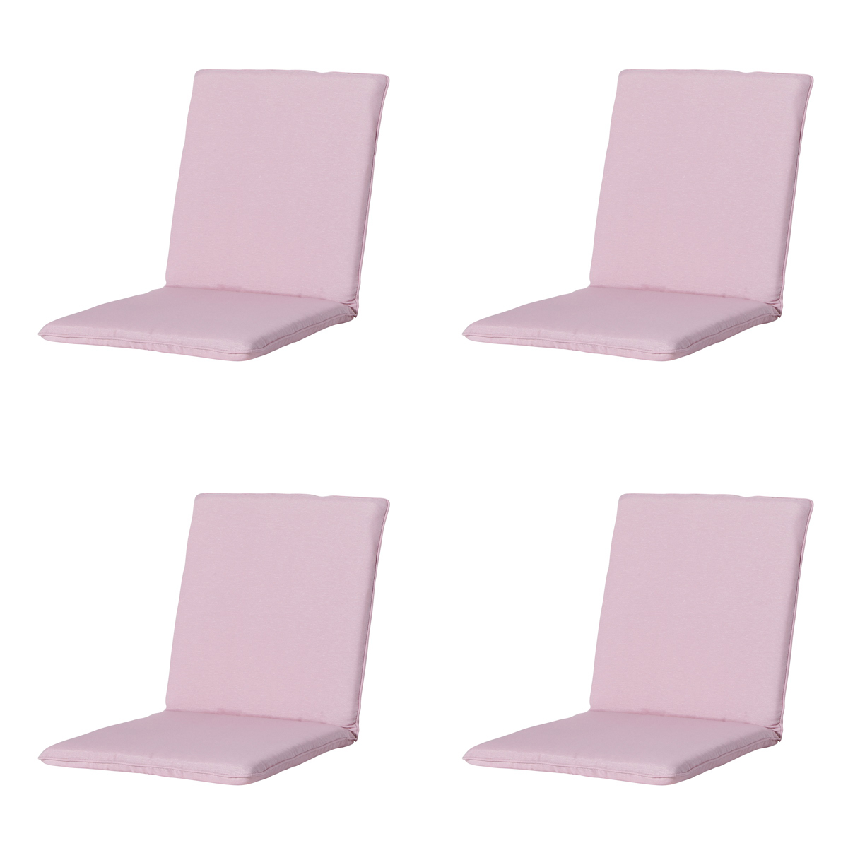 Madison -  Stapelstoelkussen Panama soft pink - Ca. 97x49 cm - Set van 4