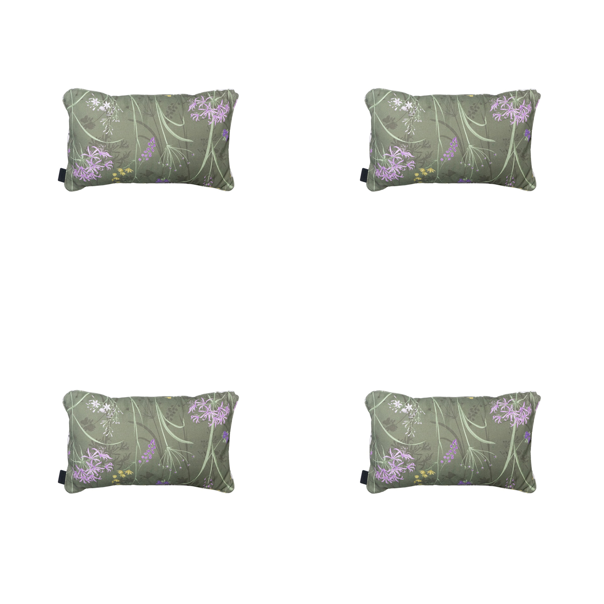 Madison -  Sierkussen Donna green canvas eco+ - Ca. 30x50 cm - Set van 4