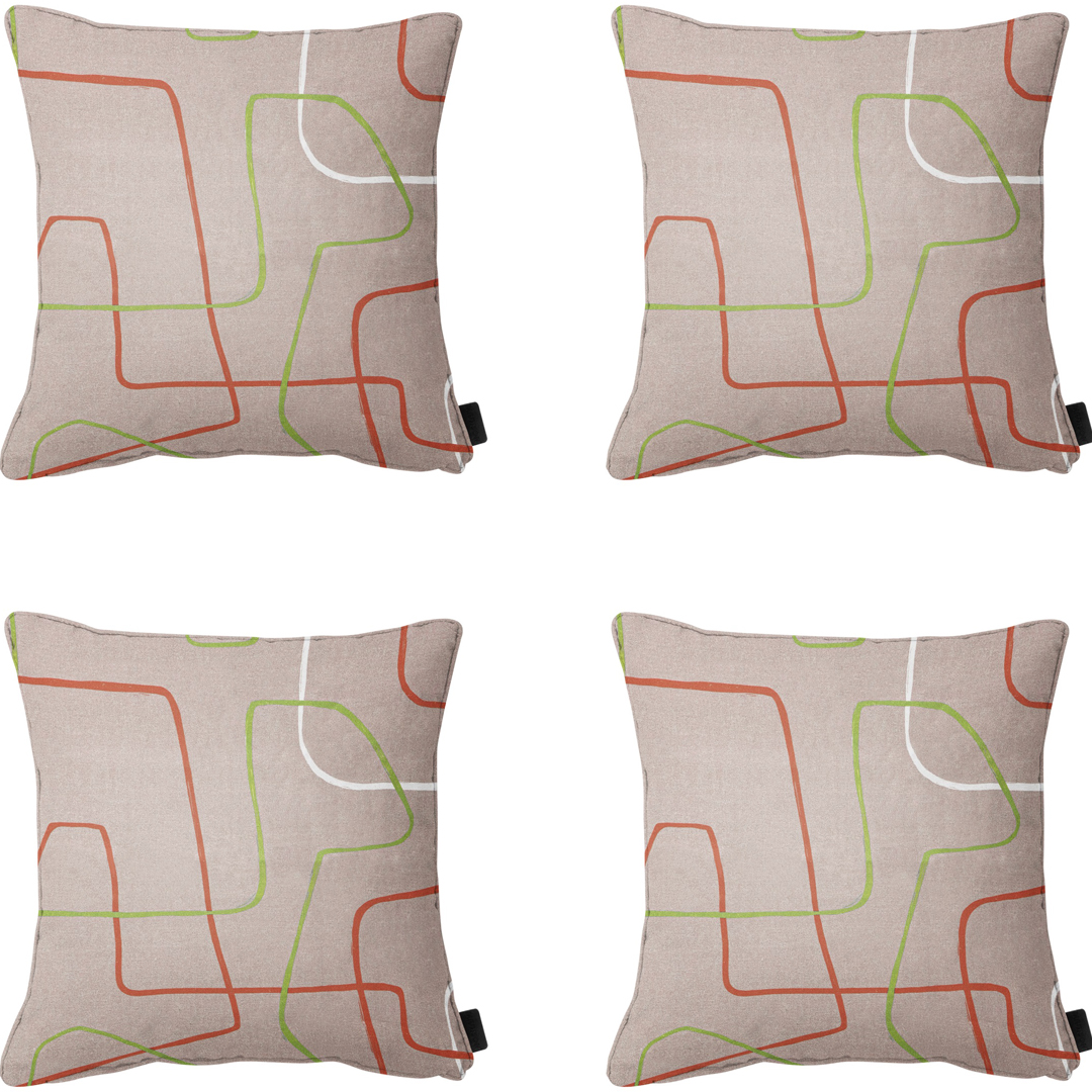 Madison -  Sierkussen Joah terra - Ca. 50x50 cm - Set van 4