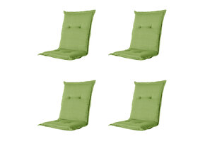 Madison -  Tuinstoelkussen Lage Rug Rib lime - Ca. 105x50 cm - Set van 4