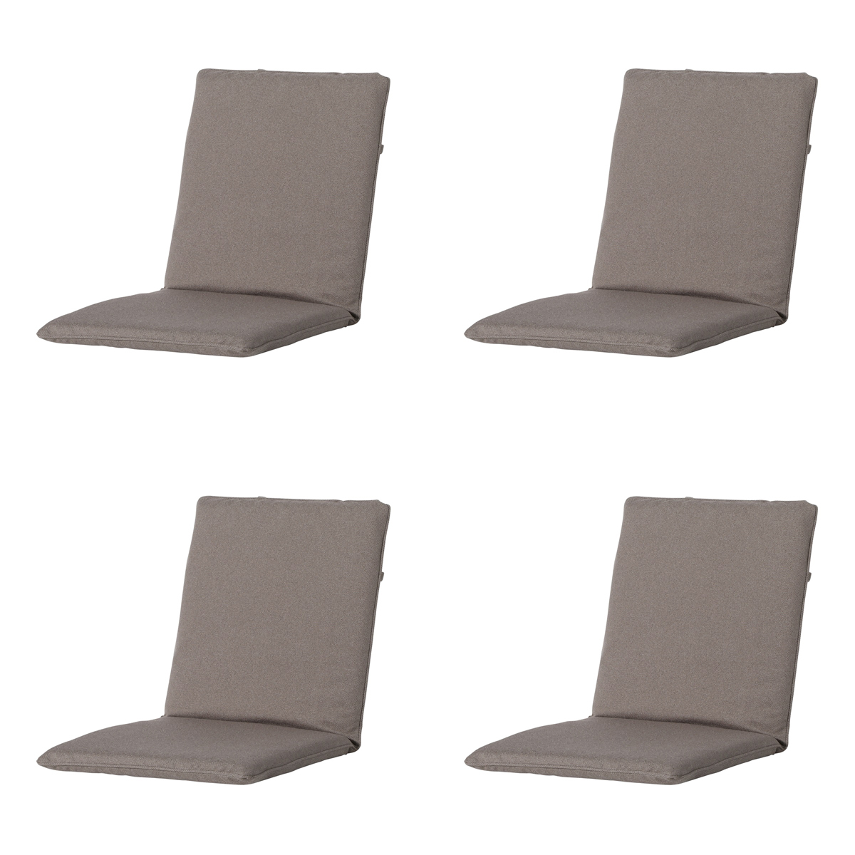 Madison -  Stapelstoelkussen Manchester taupe - Ca. 97x49 cm - Set van 4