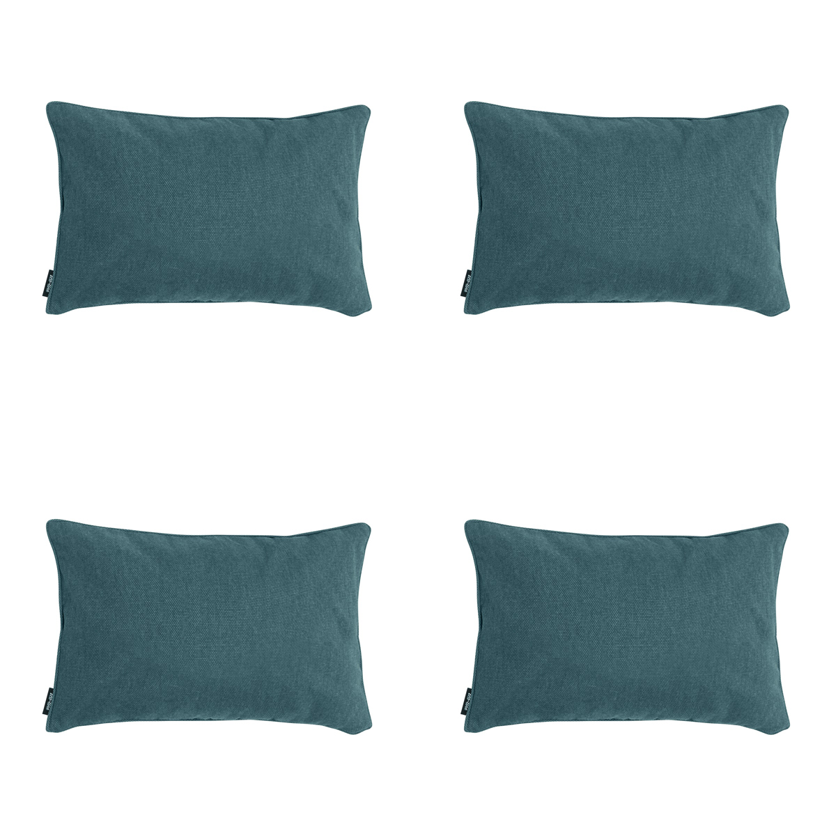 Madison -  Sierkussen Sea blue canvas eco+ - Ca. 30x50 cm - Set van 4