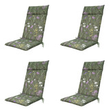 Madison -  Tuinstoelkussen Hoge Rug Donna green canvas eco+ - Ca. 120x50 cm - Set van 4