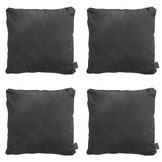 Madison -  Sierkussen Panama black - Ca. 60x60 cm - Set van 4