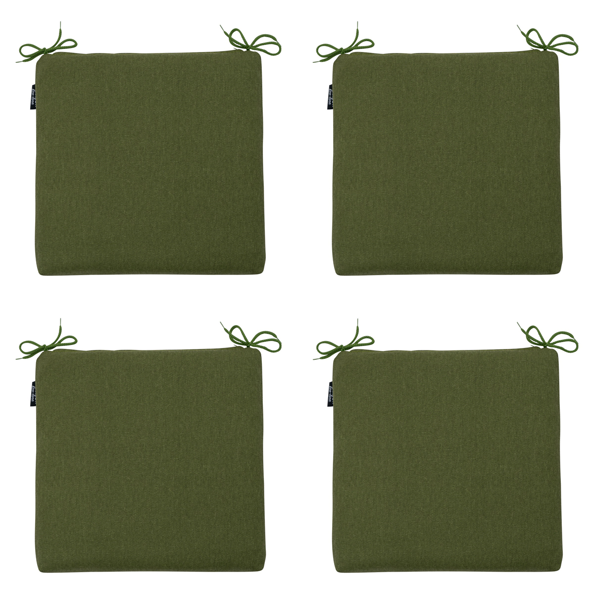 Madison - Zitkussen Moss green canvas eco+ - Ca. 40x40 cm - Set van 4