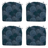 Madison -  Zitkussen Circle blue - Ca. 46x48 cm - Set van 4