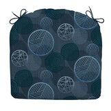 Madison -  Zitkussen Circle blue - Ca. 46x48 cm - Set van 4