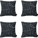 Madison -  Sierkussen Joah grey - Ca. 50x50 cm - Set van 4