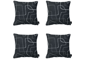 Madison -  Sierkussen Joah grey - Ca. 50x50 cm - Set van 4