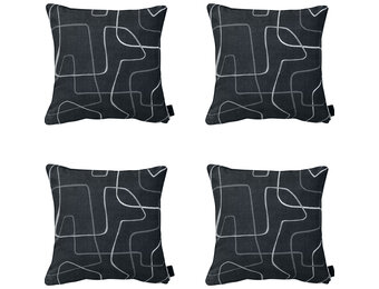 Madison -  Sierkussen Joah grey - Ca. 50x50 cm - Set van 4
