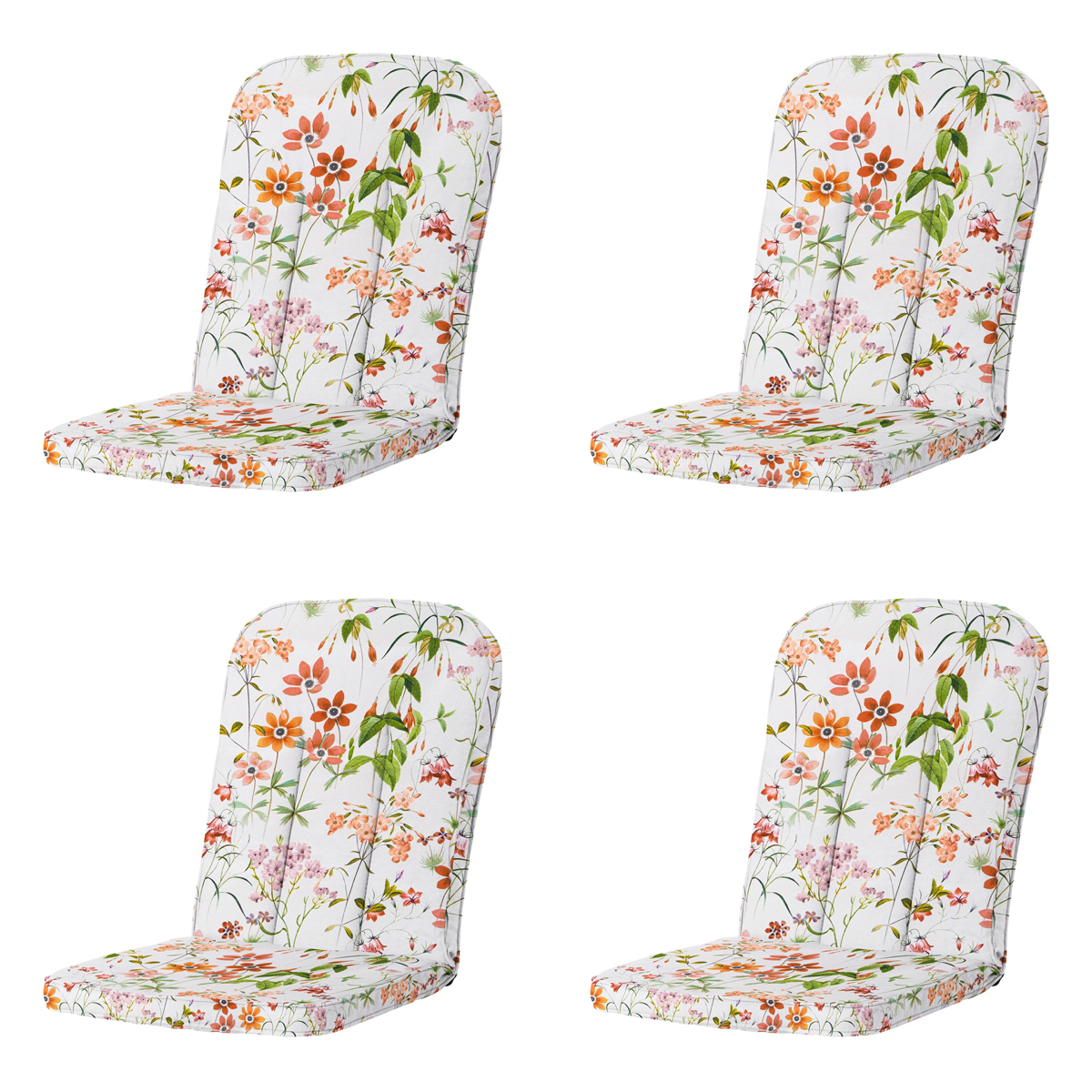 Madison -  Tuinkussen Carlo / Calvia Milly natural - Ca. 100x48 cm - Set van 4