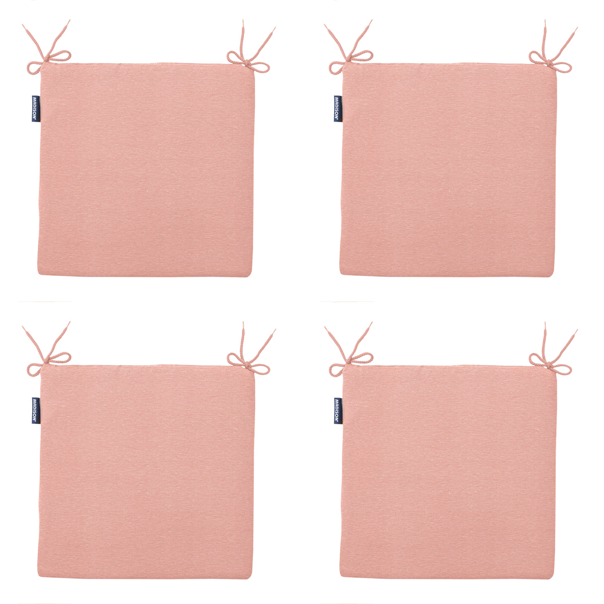 Madison -  Zitkussen Napels salmone - Ca. 40x40 cm - Set van 4