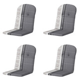 Madison -  Kuipstoelkussen Hoge Rug Madison garden grey - Ca. 96x45 cm - Set van 4