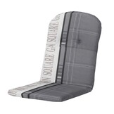 Madison -  Kuipstoelkussen Hoge Rug Madison garden grey - Ca. 96x45 cm - Set van 4