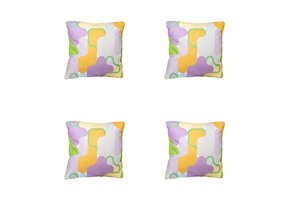 Madison -  Sierkussen Grafi lila - Ca. 50x50 cm - Set van 4