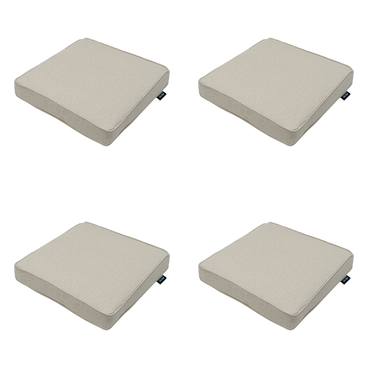 Madison -  Zitkussen Beige canvas eco+ - Ca. 40x40 cm - Set van 4