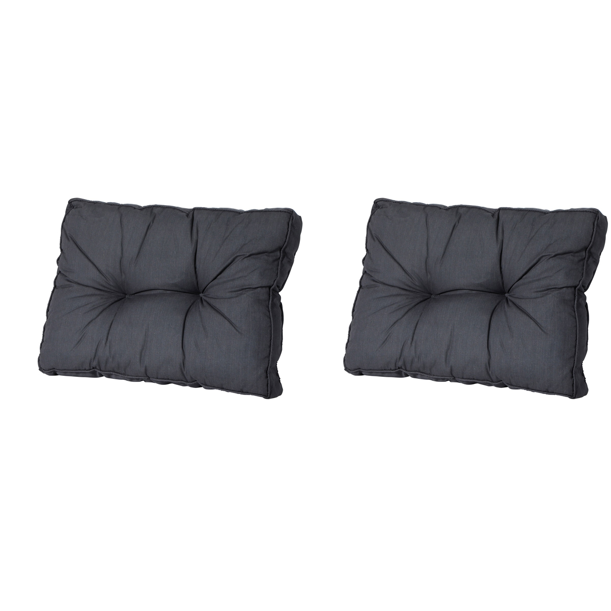 Madison -  Florance Rugkussen Basic black - Ca. 43x73 cm - Set van 2