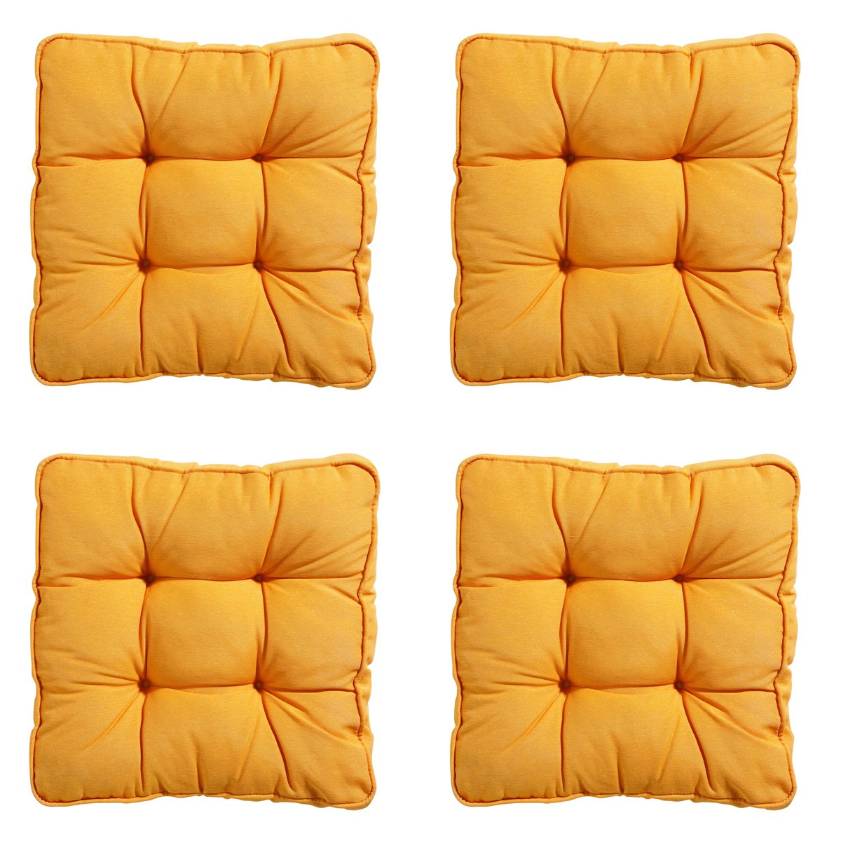 Madison -  Zitkussen Florance Panama golden glow - Ca. 47x47 cm - Set van 4