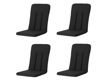 Madison -  Tuinkussen Exelsior/primero/Balero  Rib black - Ca. 110x48 cm - Set van 4