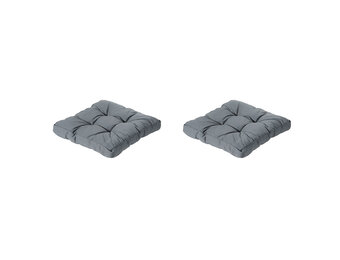 Madison -  Florance Zitkussen Rib grey - Ca. 60x60 cm - Set van 2