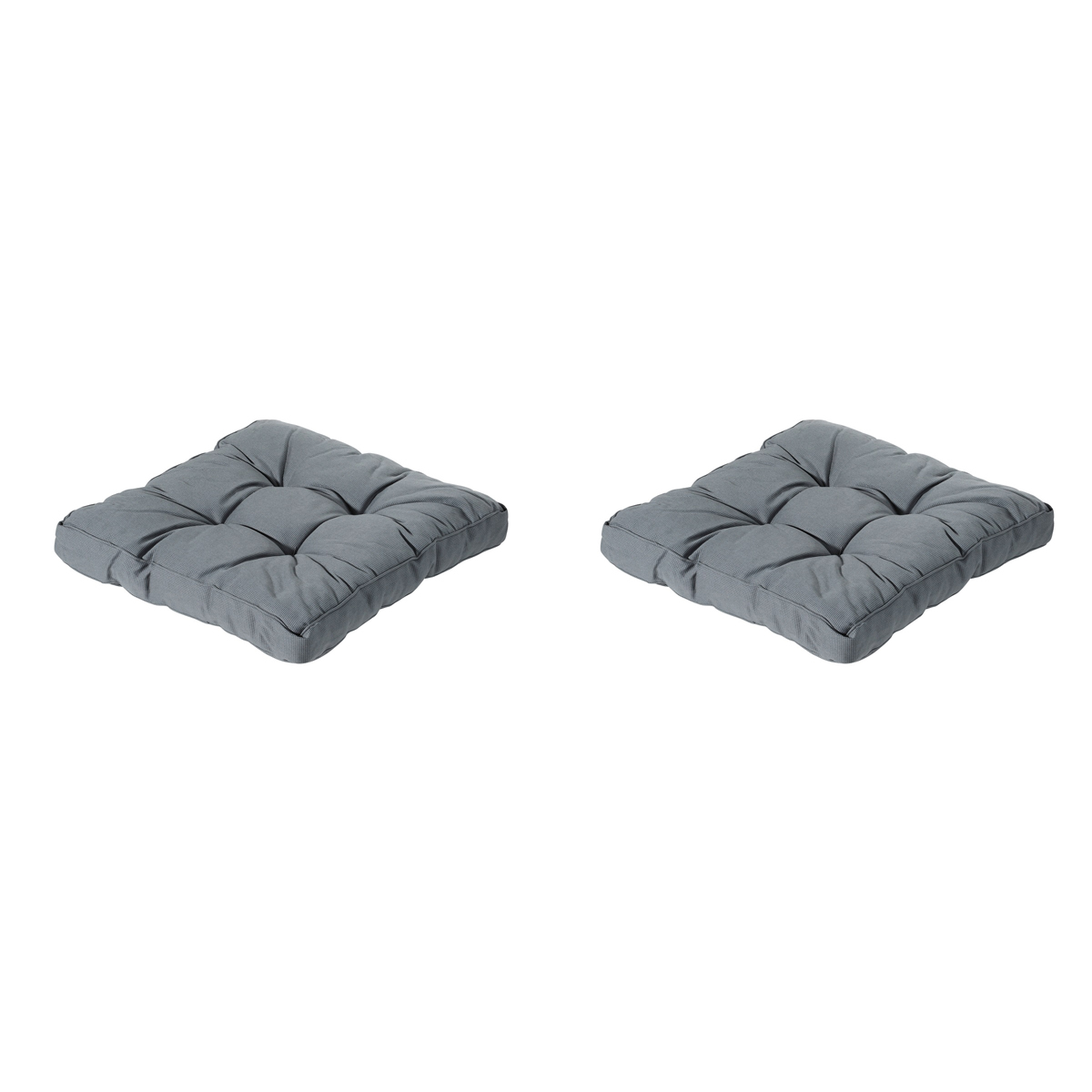 Madison -  Florance Zitkussen Rib grey - Ca. 60x60 cm - Set van 2