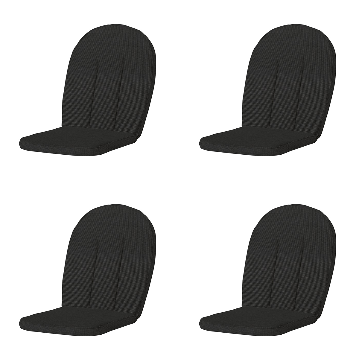 Madison -  Tuinkussen Kettler Comfort/Prince Rib black - Ca. 105x52 cm - Set van 4