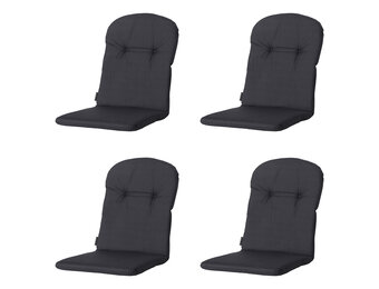 Madison -  Kuipstoelkussen Hoge Rug Basic black - Ca. 96x45 cm - Set van 4
