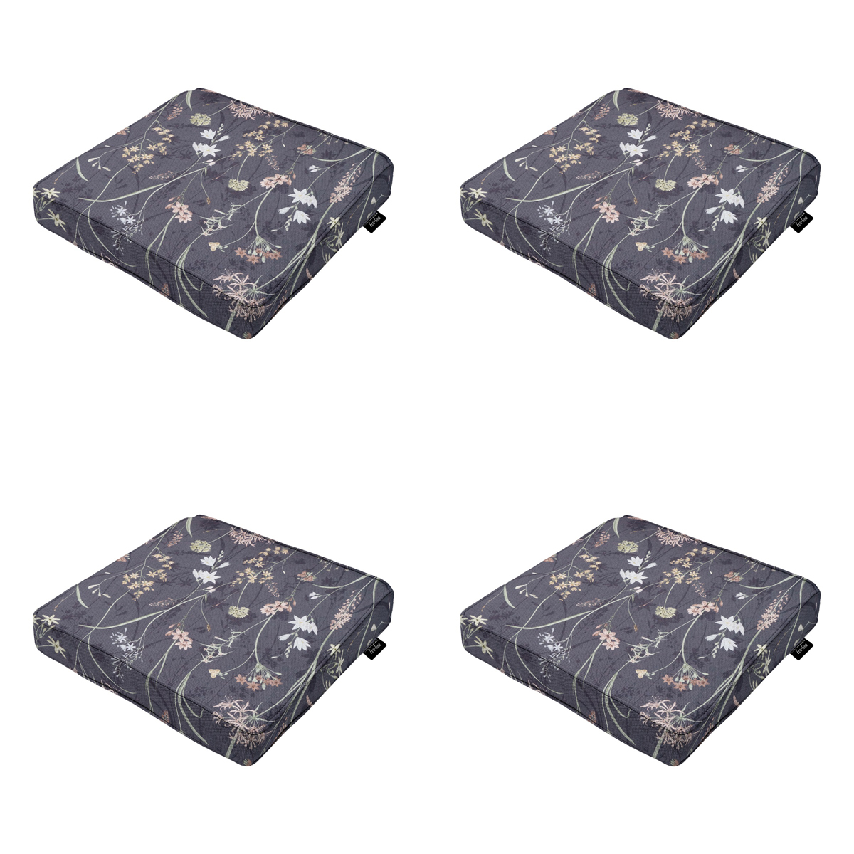 Madison -  Zitkussen Donna grey canvas eco+ - Ca. 40x40 cm - Set van 4