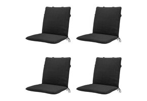 Madison -  Stapelstoelkussen Black canvas eco+ - Ca. 97x49 cm - Set van 4