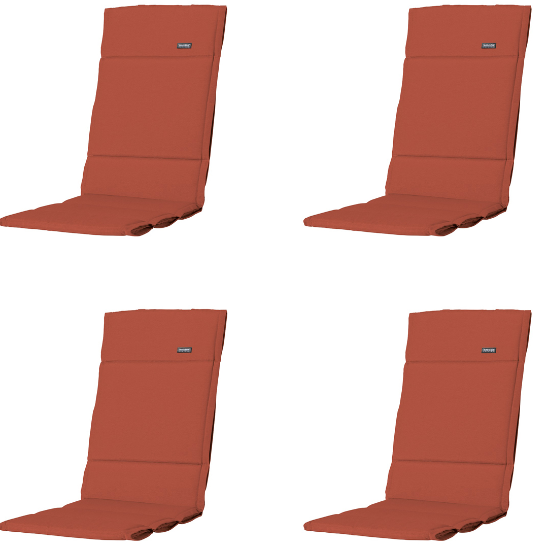 Madison -  Tuinkussen Fiber Deluxe Panama terra - Ca. 125x50 cm - Set van 4