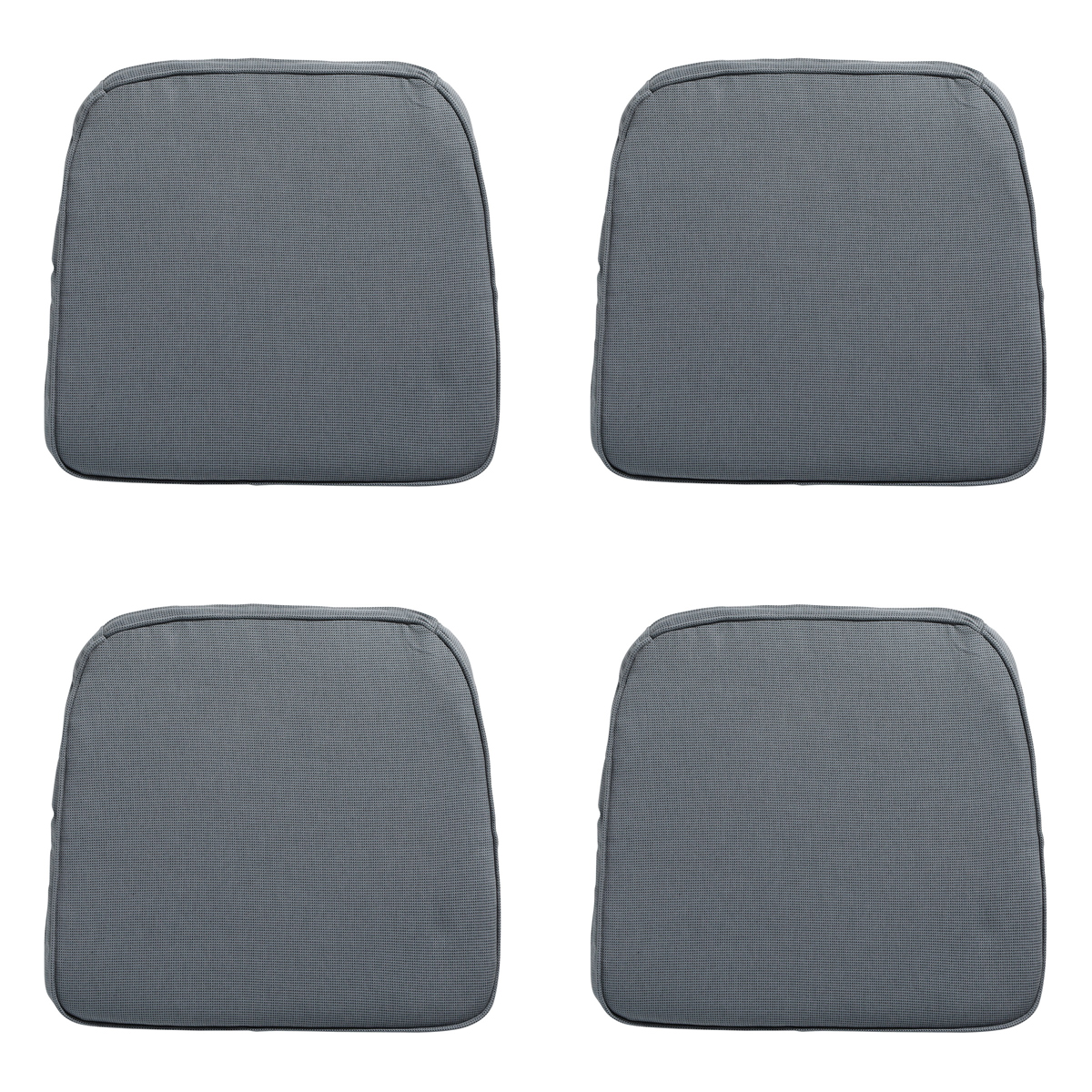 Madison -  Zitkussen Wicker Rib grey - Ca. 48x48 cm - Set van 4