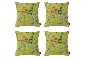 Madison -  Sierkussen Milly green - Ca. 50x50 cm - Set van 4