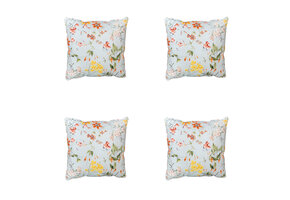 Madison -  Sierkussen Milly azure - Ca. 50x50 cm - Set van 4