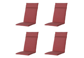 Madison -  Tuinstoelkussen Hoge Rug Manchester red - Ca. 120x50 cm - Set van 4