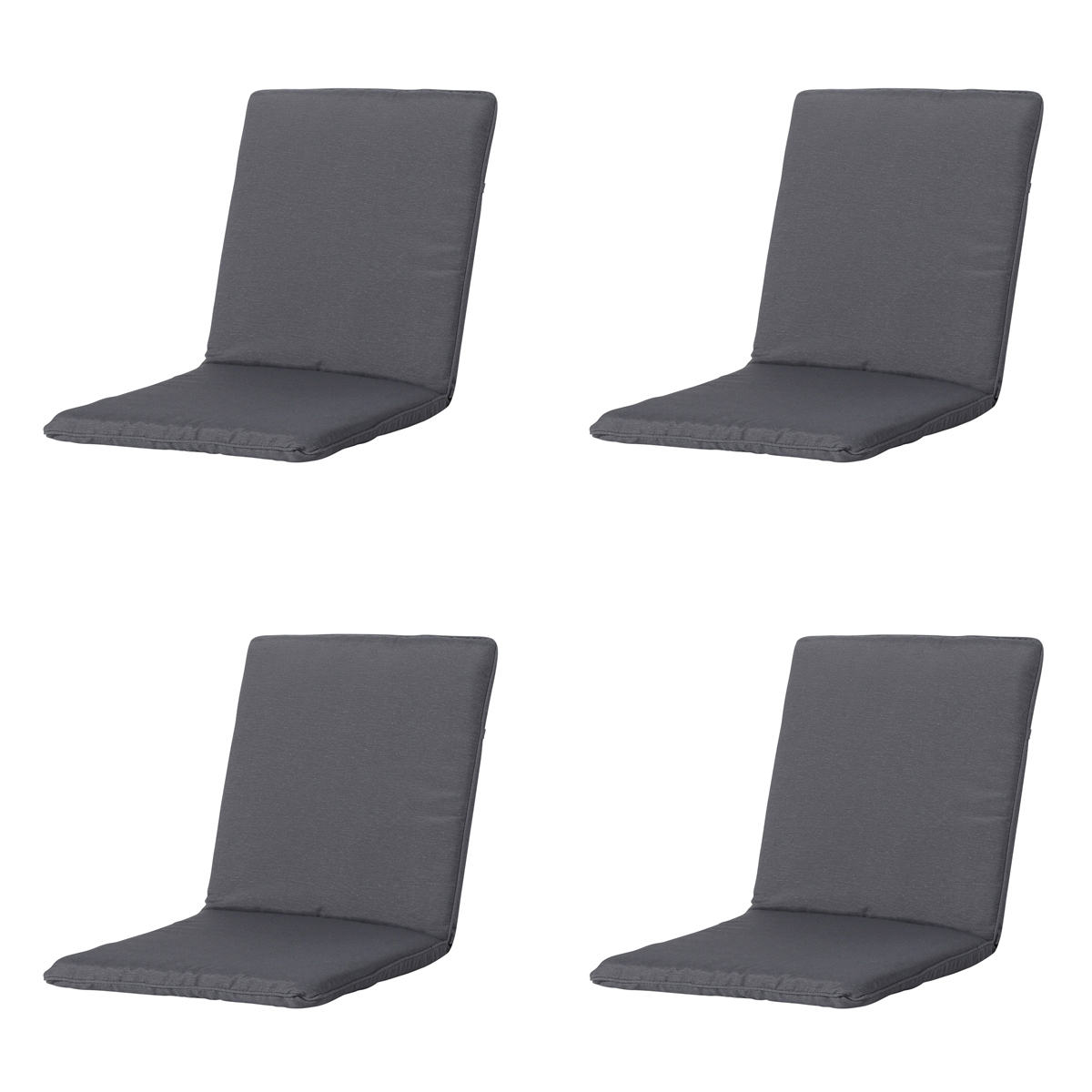 Madison -  Stapelstoelkussen Panama grey - Ca. 97x49 cm - Set van 4