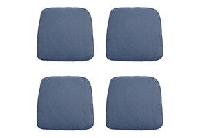 Madison -  Zitkussen Wicker Panama safier blue - Ca. 48x48 cm - Set van 4