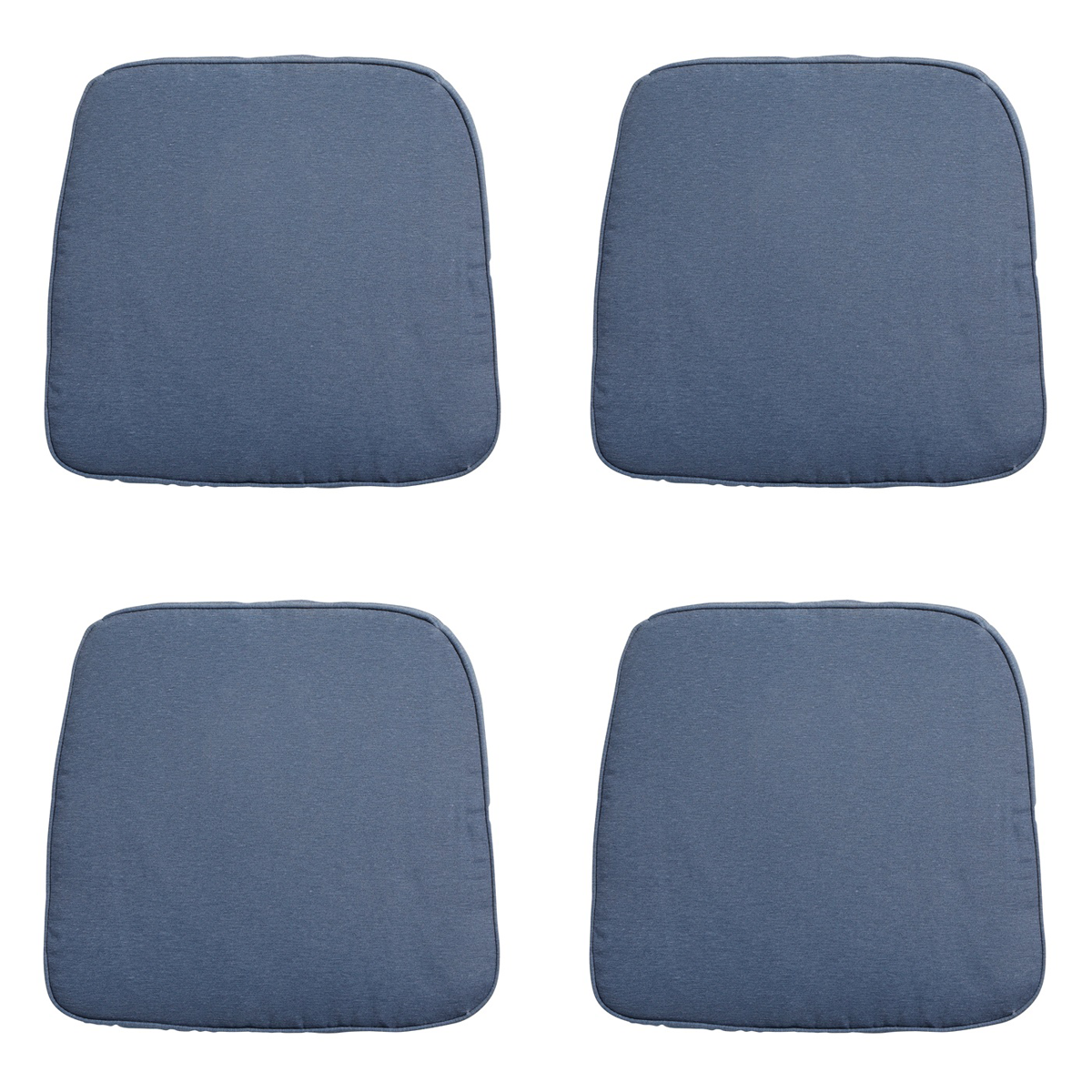 Madison -  Zitkussen Wicker Panama safier blue - Ca. 48x48 cm - Set van 4