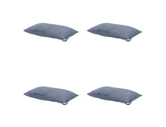 Madison -  Hoofdkussen Panama safier blue - Ca. 24x40 cm - Set van 4