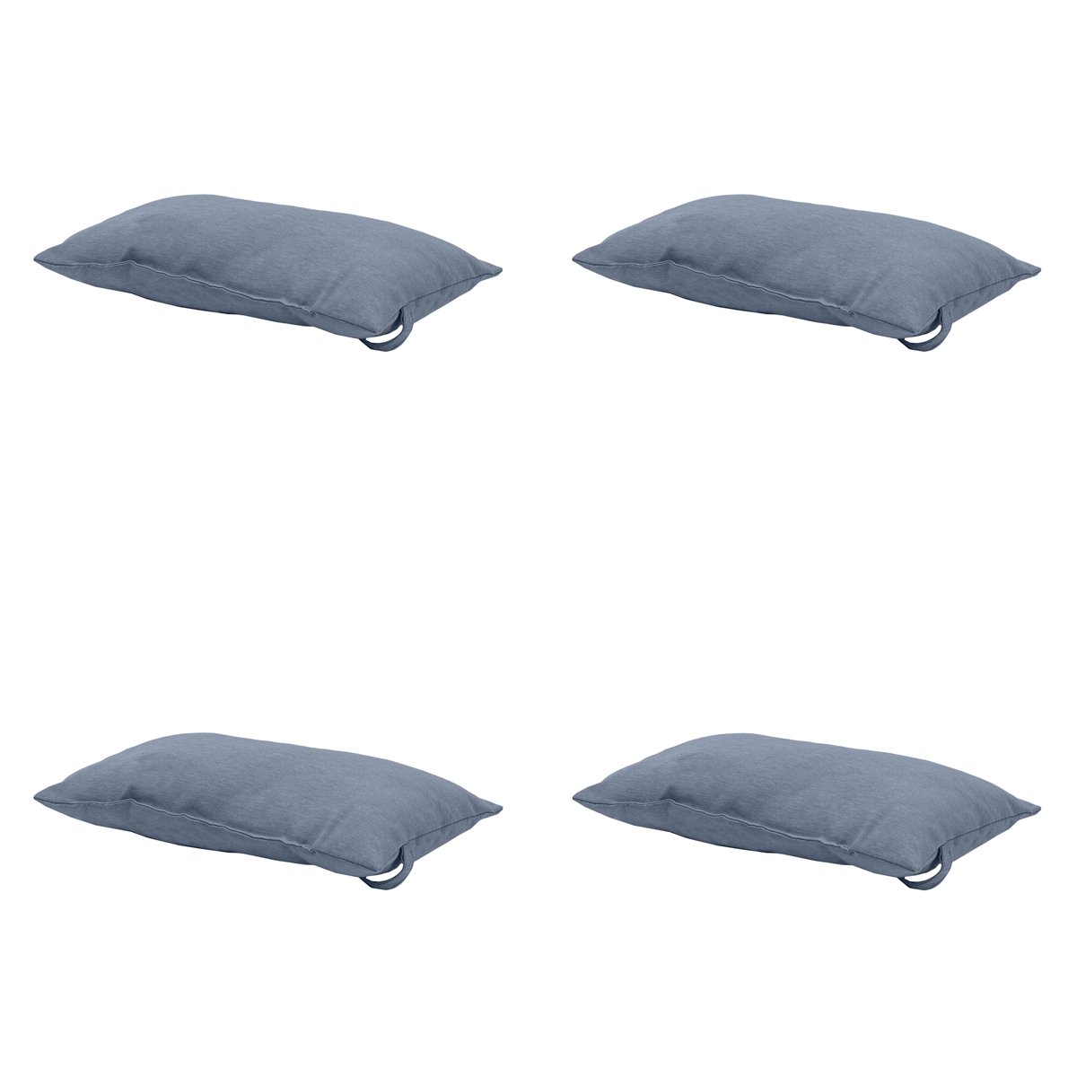 Madison -  Hoofdkussen Panama safier blue - Ca. 24x40 cm - Set van 4